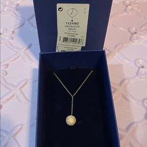 Swarovski Gold Y Pendant Necklace